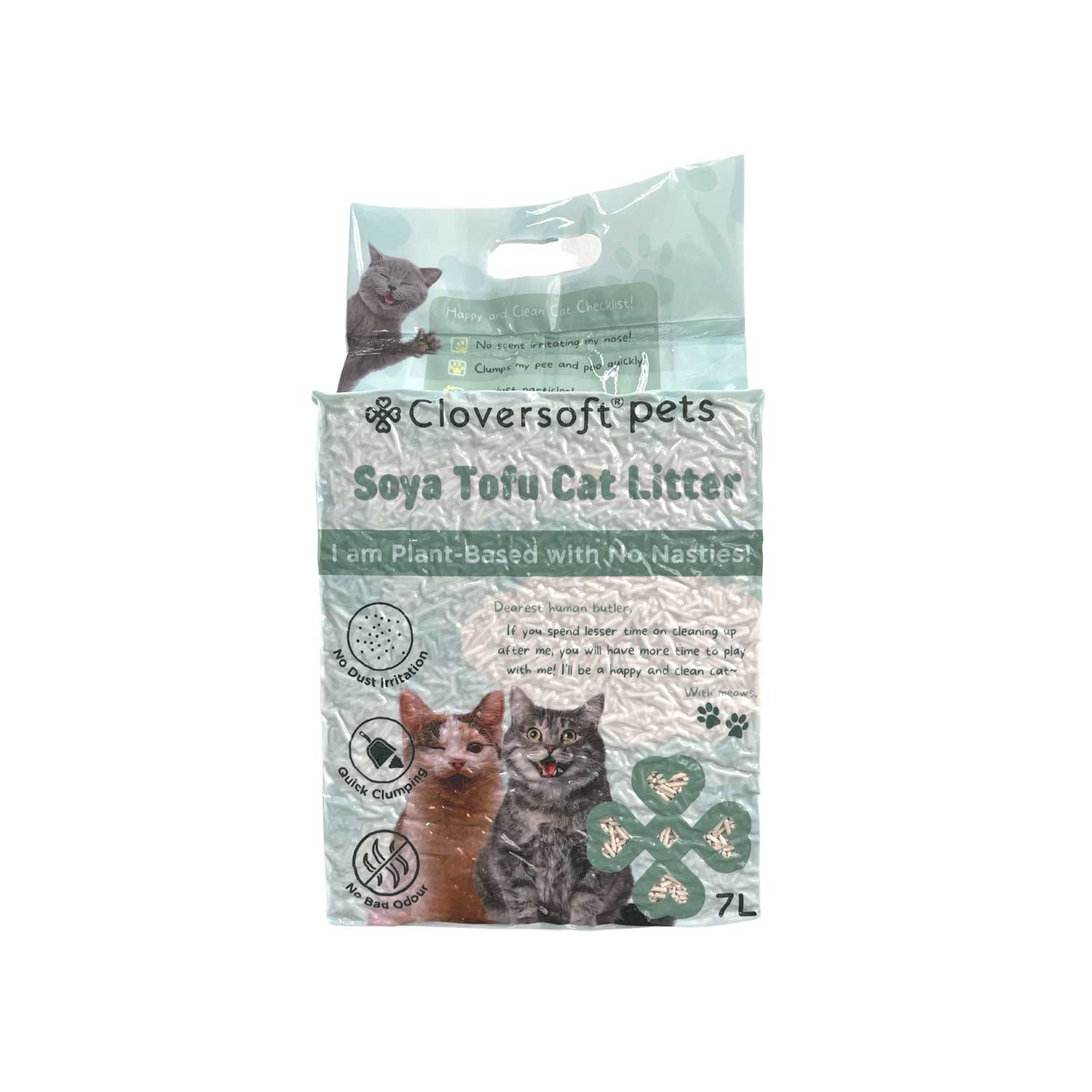 Cloversoft Pets Soya Tofu Cat Litter 7L JEPetz Pet Supplies Singapore