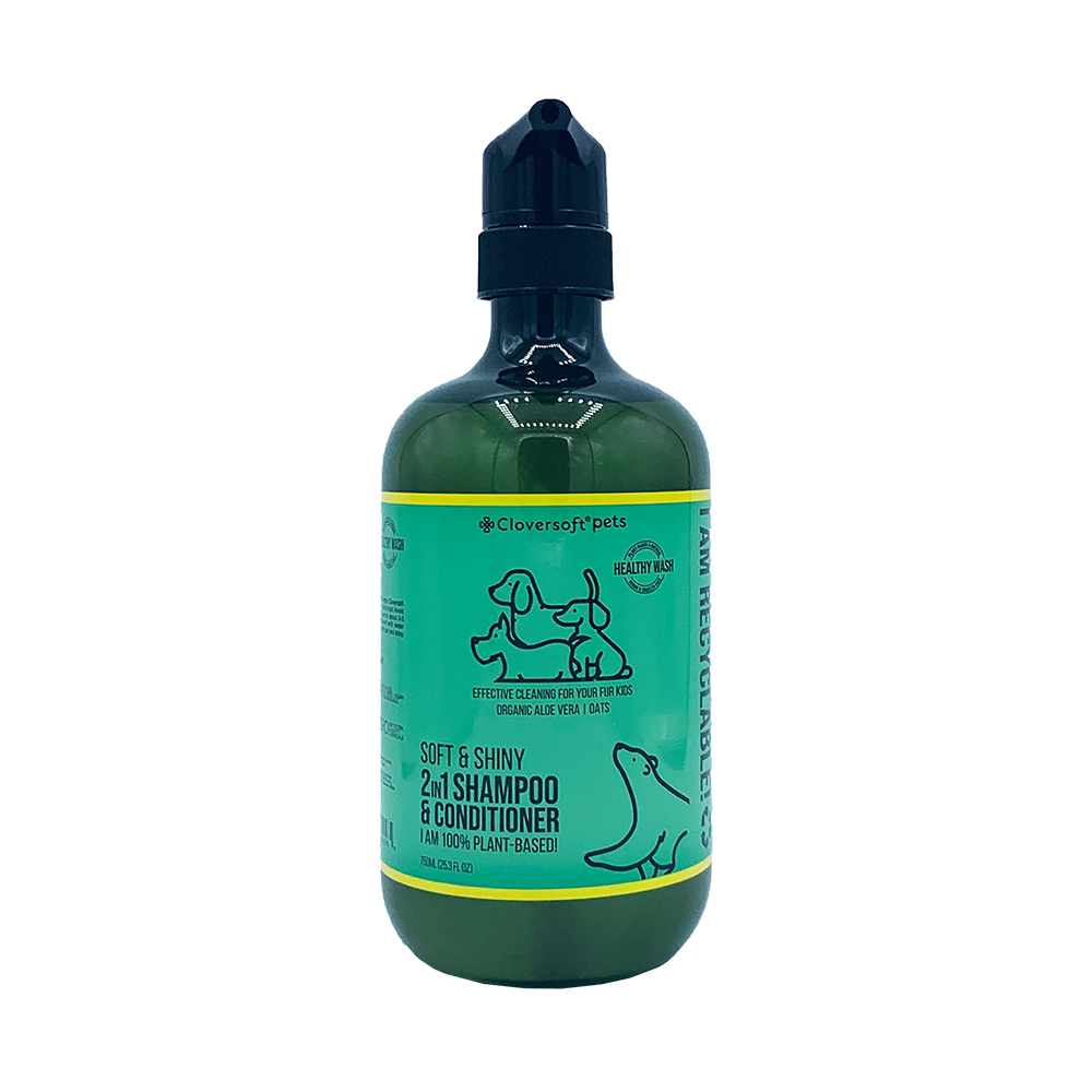 Cloversoft Plant Based Pet Shampoo and Conditioner Soft & Shiny 750ml