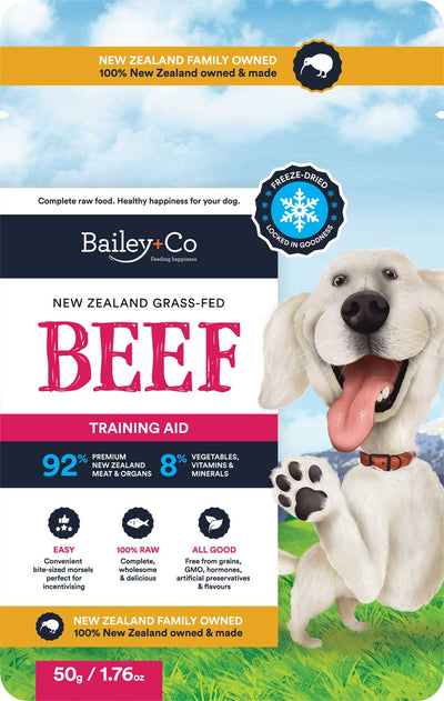 Bailey+Co Dog Freeze Dried Grass-Fed New Zealand Beef Meal