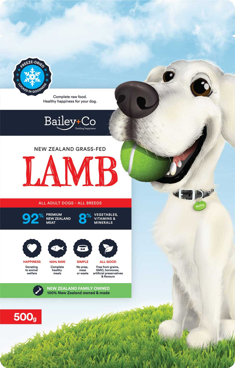 Bailey+Co Dog Freeze Dried Grass-Fed New Zealand Lamb Meal