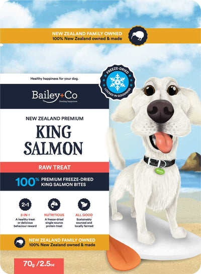 Bailey+Co Dog Freeze Dried Raw Treat New Zealand King Salmon 70g