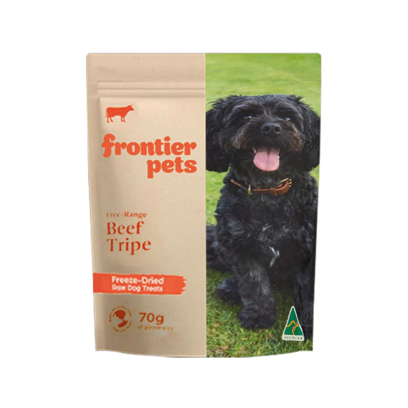 Frontier Pets Free-Range Beef Tripe Freeze Dried Dog Treats 70g