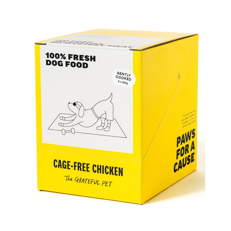 The Grateful Pet Gently Cooked Cage Free Chicken Dog Food Case (8 x 250g)
