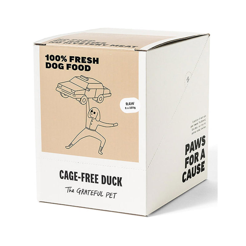 The Grateful Pet Raw Cage-Free Duck Dog Food Case (8 x 250g)