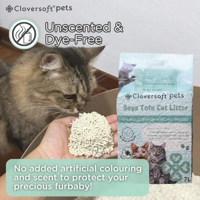 [TRIAL PACK PROMO] Cloversoft Pets Soya Tofu Cat Litter 7L