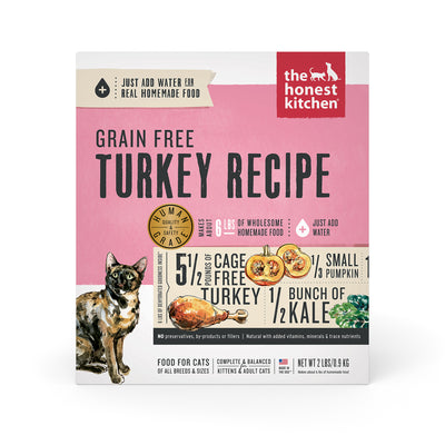 The Honey Kitchen Dehydrated Grain Free Turkey Recipe (Grace) Cat Food