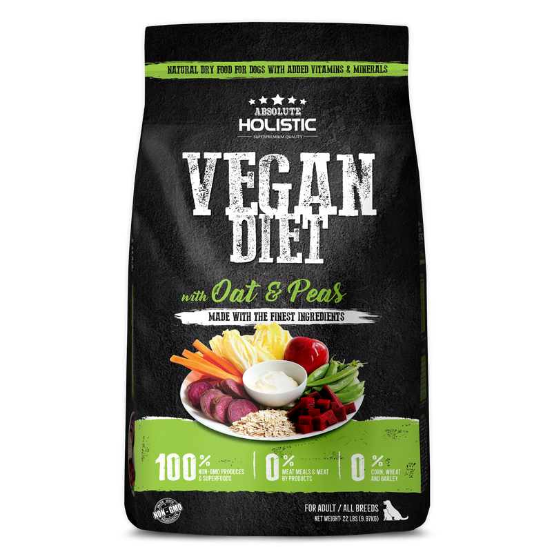 Absolute Holistic Vegan Diet with Oats & Peas Dry Dog Food