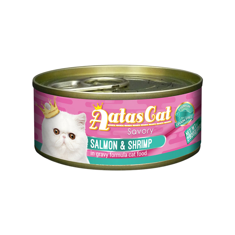 Aatas Cat Savory Salmon and Shrimp in Gravy Canned Cat Food