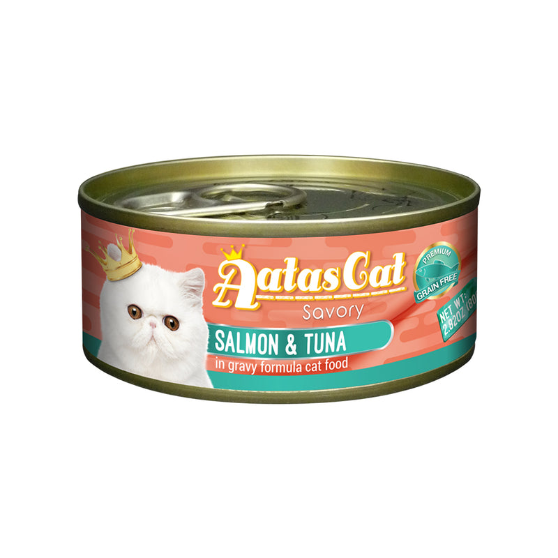 Aatas Cat Savory Salmon and Tuna in Gravy Canned Cat Food