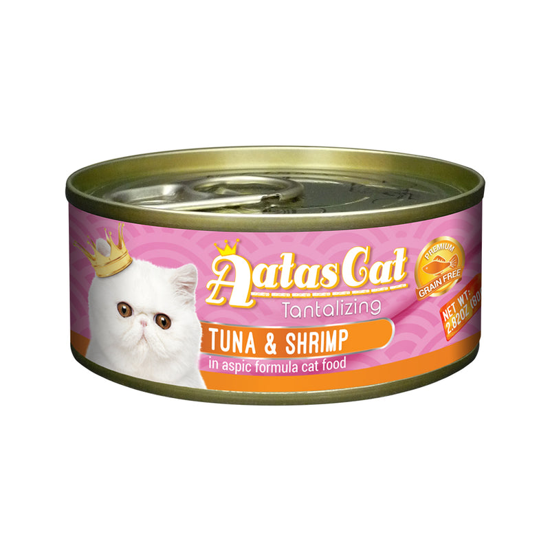 Aatas Cat Tantalizing Tuna and Shrimp in Aspic Canned Cat Food 80g