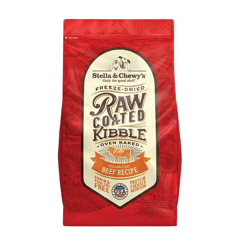 Stella & Chewy’s Freeze-Dried Raw Coated Kibble Grass-Fed Beef Grain-Free Dry Dog Food