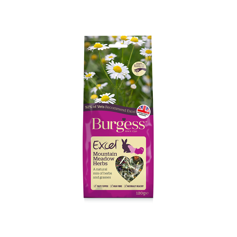 Burgess Excel Snacks Mountain Meadow Herbs 120g