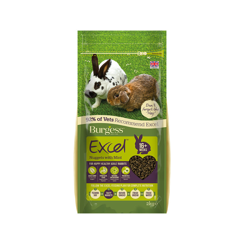 Burgess Excel Tasty Nuggets With Mint For Adult Rabbits 1.5kg