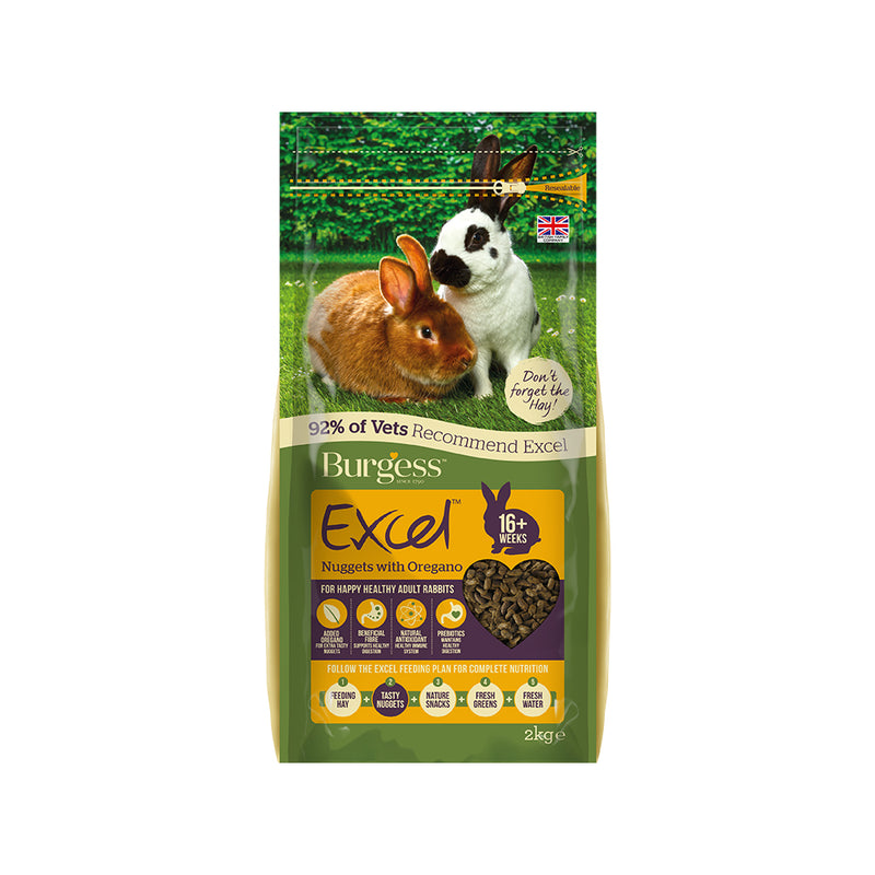 Burgess Excel Tasty Nuggets  With Oregano For Adult Rabbits 1.5kg