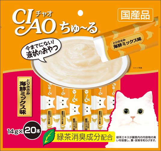 Ciao ChuRu Chicken Fillet Seafood Liquid Cat Treats 280G
