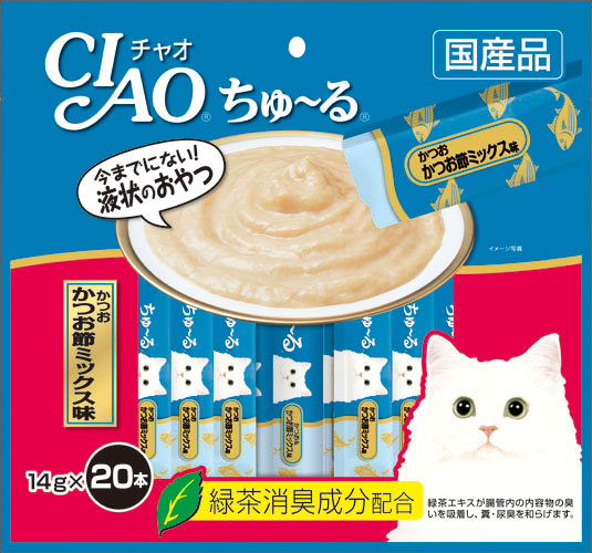 Ciao ChuRu Tuna & Dried Bonito Liquid Cat Treats 280G
