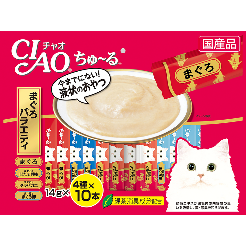 Ciao ChuRu Tuna Scallop Jumbo Mix Liquid Cat Treats 14g x 40 sachets