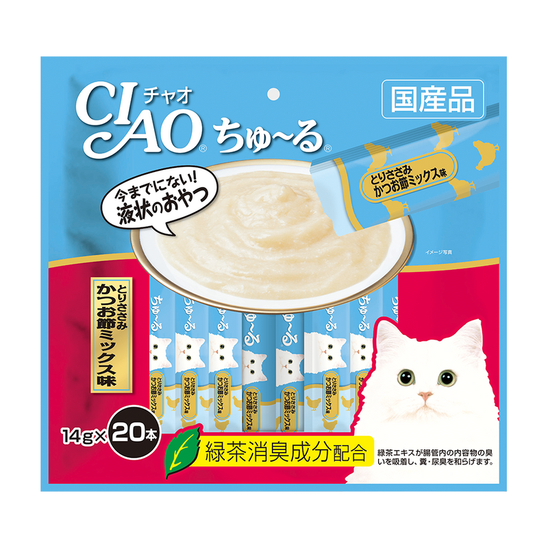 Ciao ChuRu Chicken Fillet & Sliced Bonito Liquid Cat Treats 280G