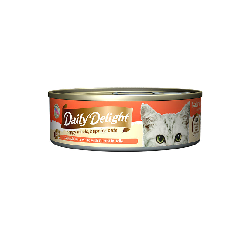 Daily Delight Skipjack Tuna White with Carrot in Jelly 80g x 24 cans