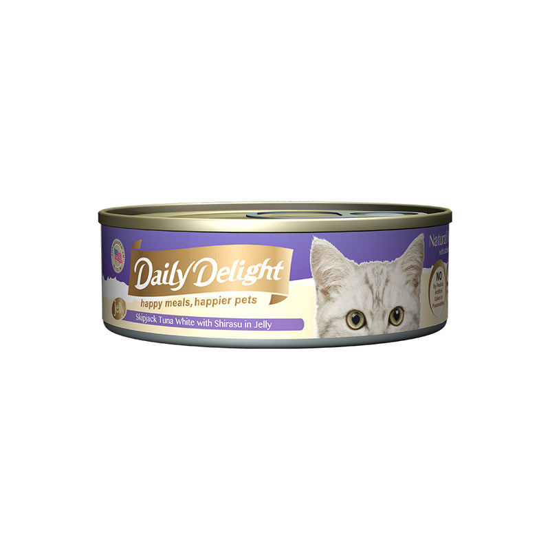 Daily Delight Skipjack Tuna White with Shirasu in Jelly 80g x 24 cans