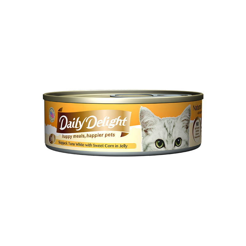 Daily Delight Skipjack Tuna White with Sweet Corn in Jelly 80g x 24 cans