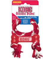 Kong Goodie Bone With Rope Dog Toy