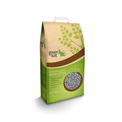 Green Kat Recycled Paper Cat Litter 24L