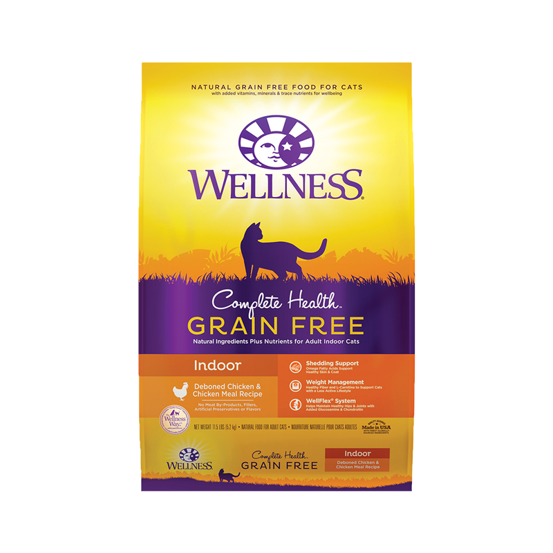 Wellness Complete Health Grain-Free Indoor Deboned Chicken & Chicken Meal Dry Cat Food
