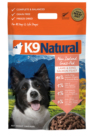 K9 Natural Freeze Dried Lamb & Salmon Feast Raw Dog Food