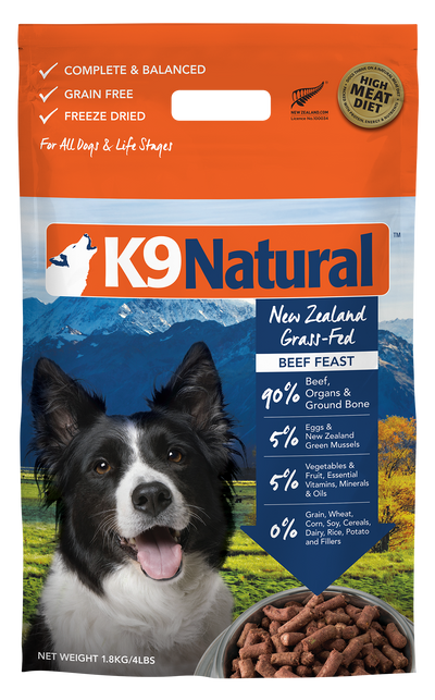 K9 Natural Freeze Dried Beef Feast Raw Dog Food