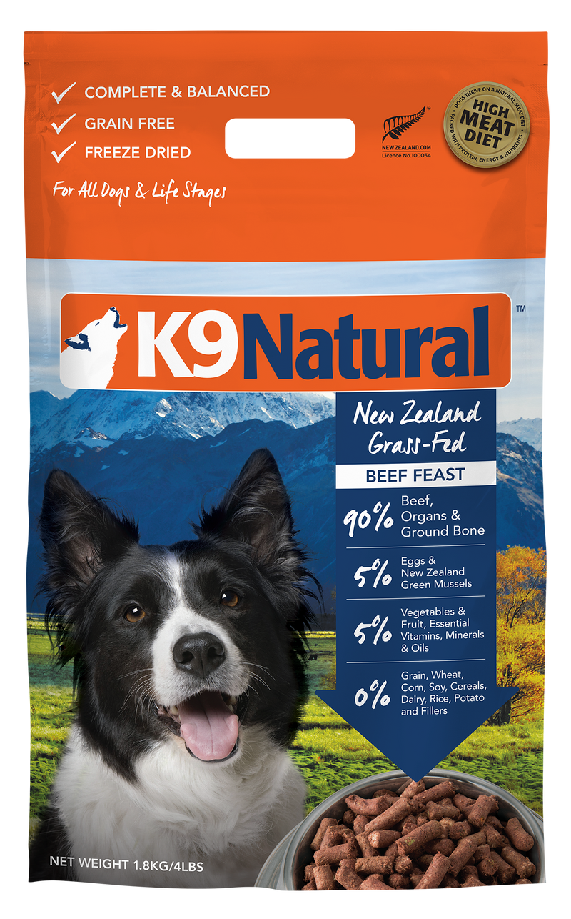 K9 Natural Freeze Dried Beef Feast Raw Dog Food