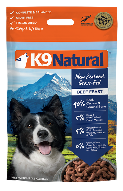 K9 Natural Freeze Dried Beef Feast Raw Dog Food