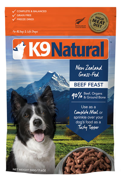 K9 Natural Freeze Dried Beef Feast Raw Dog Food