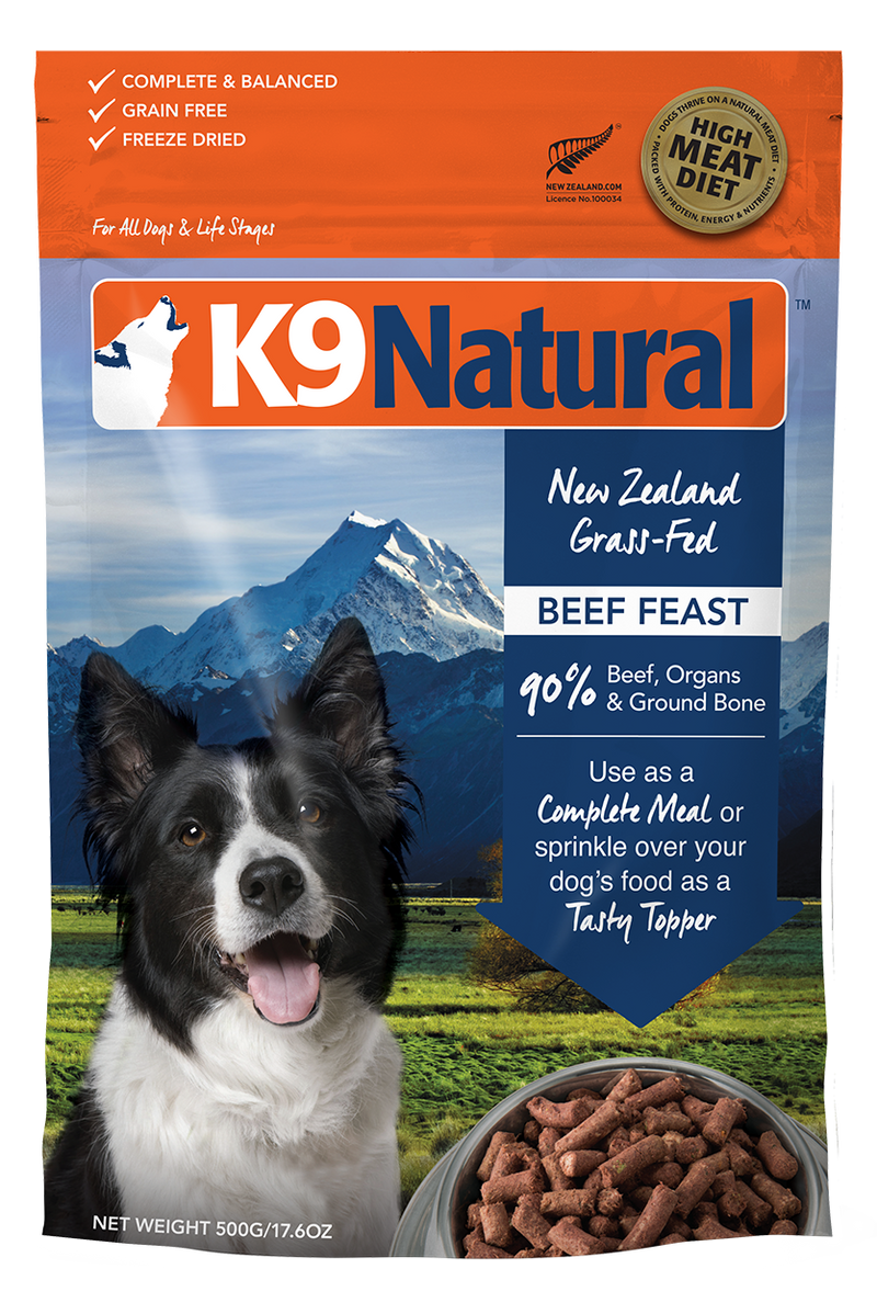 K9 Natural Freeze Dried Beef Feast Raw Dog Food