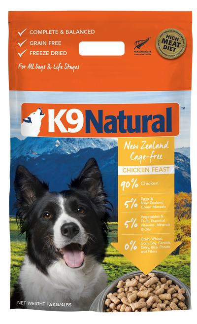 K9 Natural Freeze Dried Chicken Feast Raw Dog Food