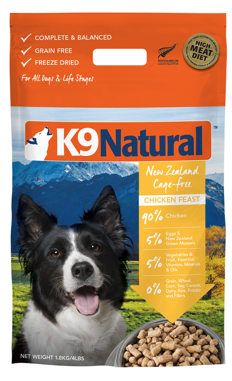 K9 Natural Freeze Dried Chicken Feast Raw Dog Food