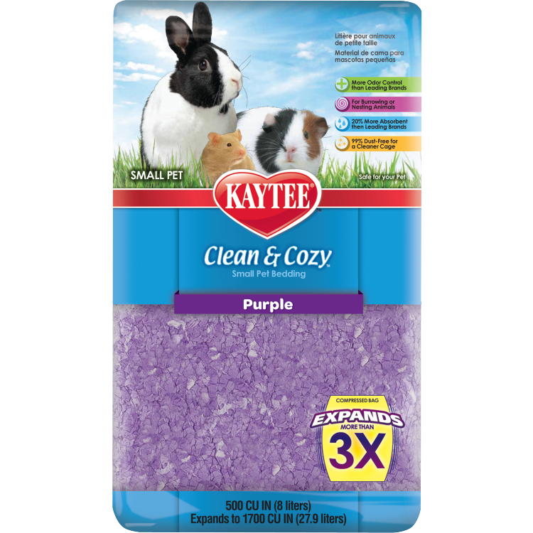 Kaytee - Clean and Cozy Purple Small Pet Bedding 500 cu in
