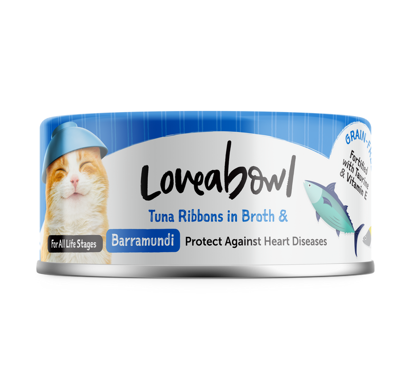 Loveabowl Tuna ribbons in Broth with Barramundi Cat Canned Food 70G
