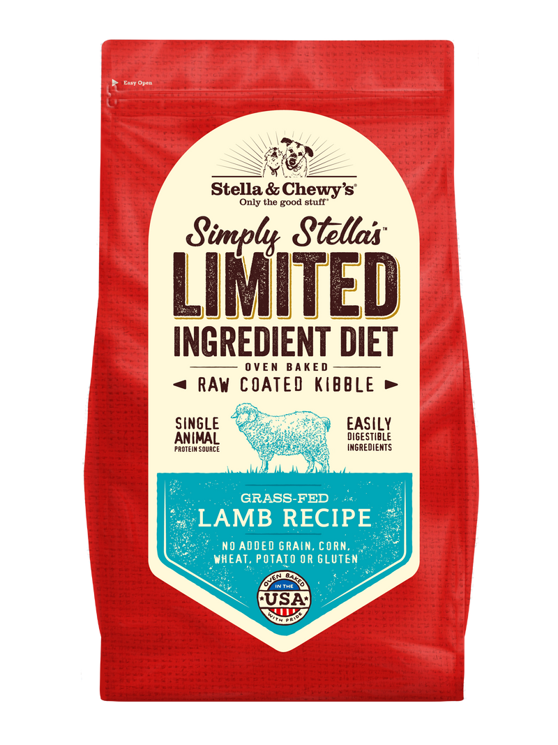 Stella & Chewy’s Limited Ingredient Diet Lamb Raw Coated Grain-Free Dry Dog Food