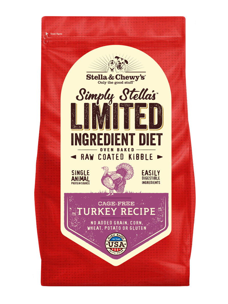 Stella & Chewy’s Limited Ingredient Diet Turkey Raw Coated Grain-Free Dry Dog Food