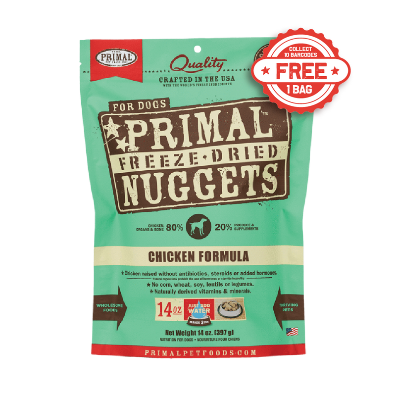 Primal Freeze Dried Chicken Formula Grain Free Dog Food 5.5oz
