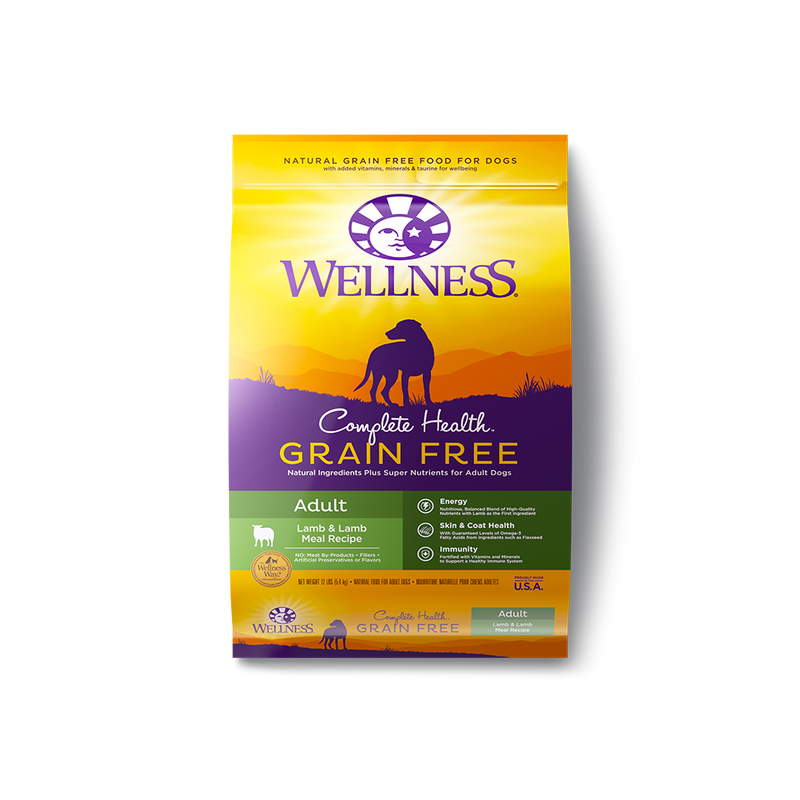 Wellness Complete Health Grain Free Adult Lamb & Lamb Meal Dry Dog Food