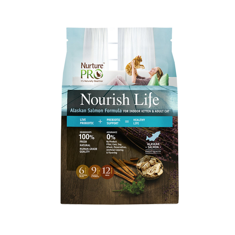 Nurture Pro Nourish Life Alaskan Salmon Indoor Kitten & Adult Formula Dry Cat Food