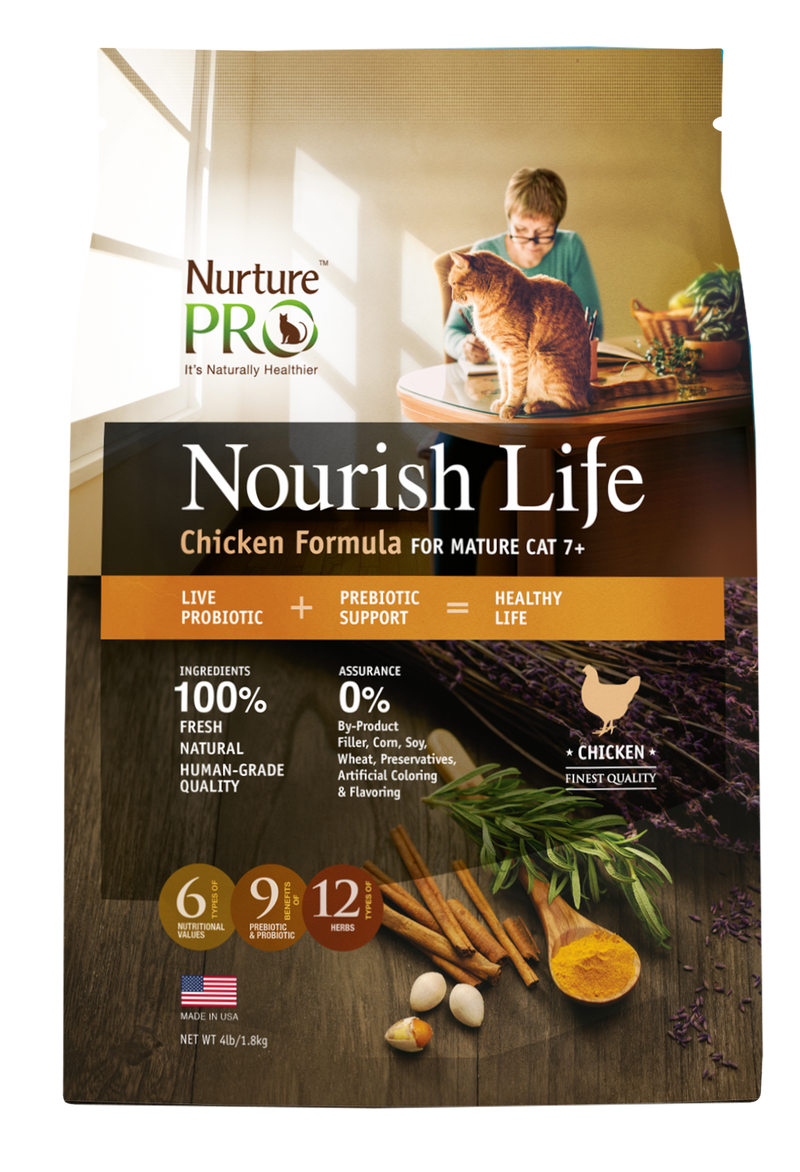 Nurture Pro Nourish Life Chicken Mature 7+ Formula Dry Cat Food