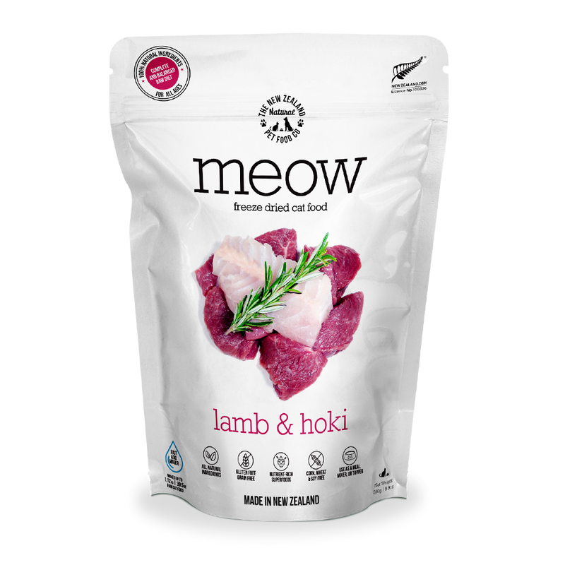 MEOW Lamb & Hoki Grain-Free Freeze Dried Raw Cat Food