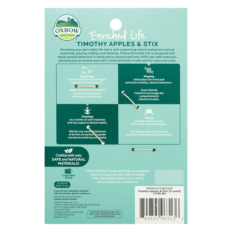 Oxbow Enriched Life Timothy Apple & Stix