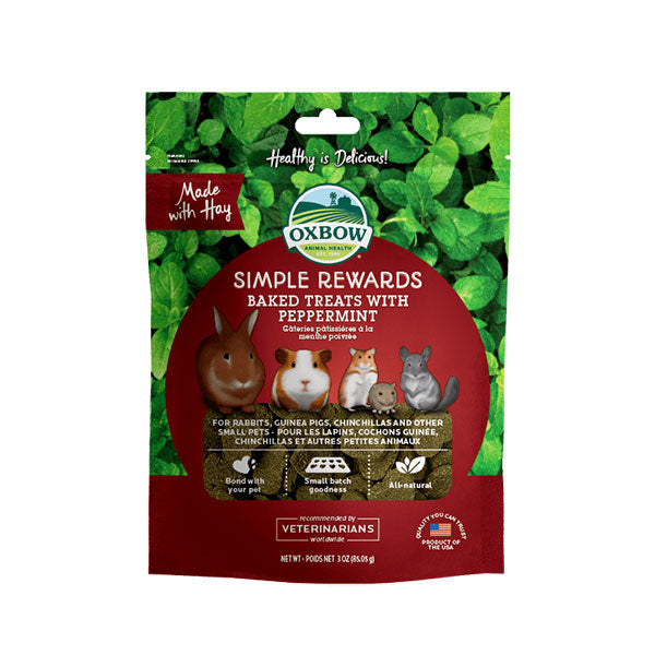 Oxbow Simple Rewards Baked Treats With Peppermint 3OZ