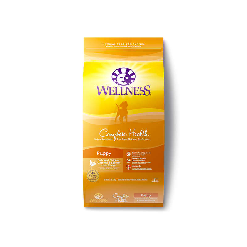 Wellness Complete Health Chicken, Oatmeal & Salmon Puppy Dry Food