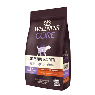 Wellness CORE Digestive Health Age Advantage (Senior) Whitefish & Brown Rice Dog Dry Food 4lb