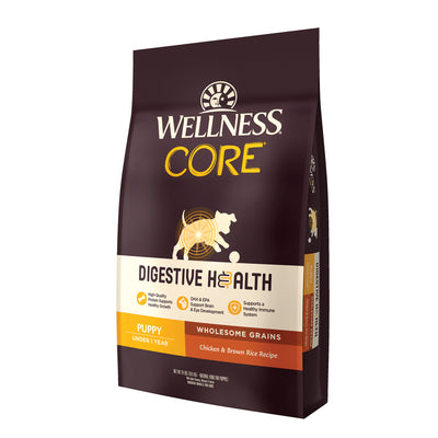 Wellness Core Digestive Health Puppy Chicken & Brown Rice Dog Dry Food 24lb